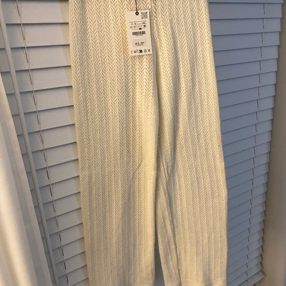 Zara Kids Cream Casual Pants